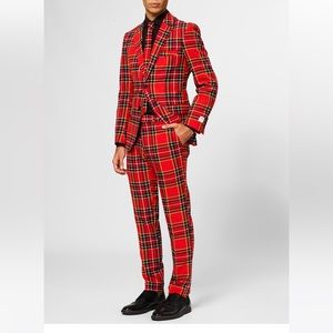 OppoSuits Men’s Red Plaid Suit